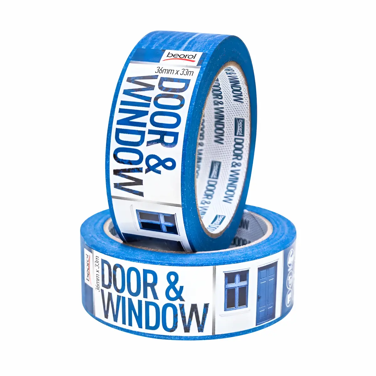 beorol door & window masking tape (dk36) – 36mm x 33m painter's tape for clean lines Beorol Door & Window Masking Tape (DK36