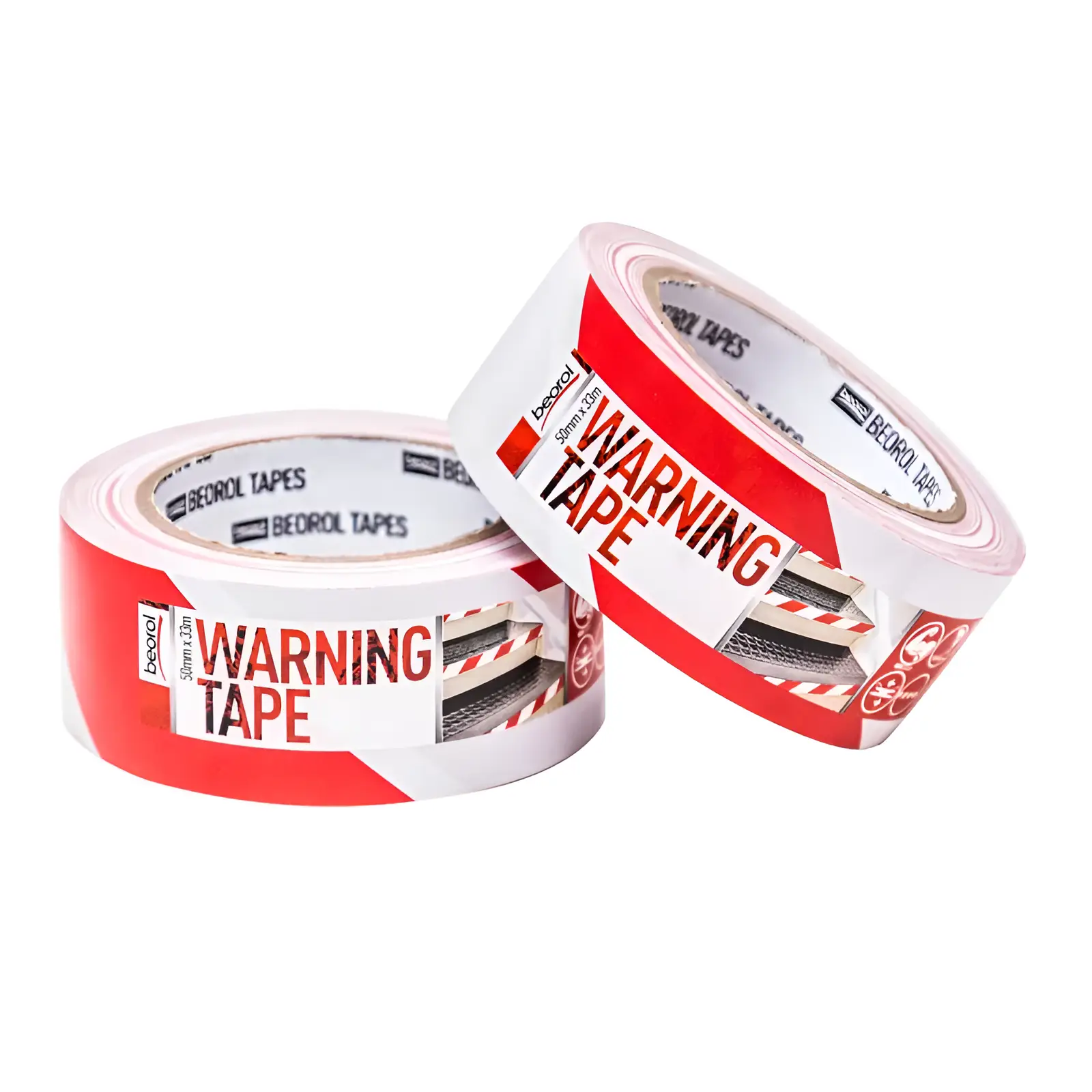 beorol warning tape (szocb) – 50mm x 33m high visibility safety barrier tape Beorol Warning Tape 50mm x 33m