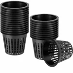 Black Plastic Net Pots - Durable Hydroponic Plant Grow Cups for Aquaponics & Hydroponics