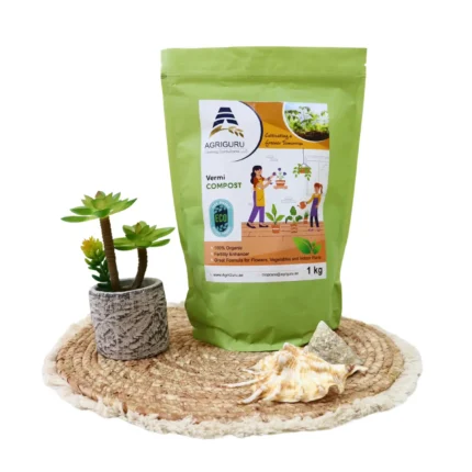 agriguru earth’s bounty vermicompost – organic fertilizer for plants | 1 kg & 5 kg